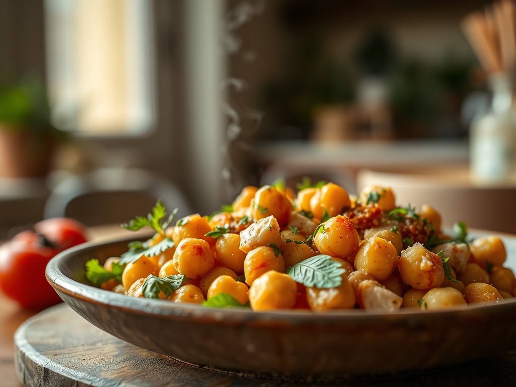 Ensalada de garbanzos y pimiento