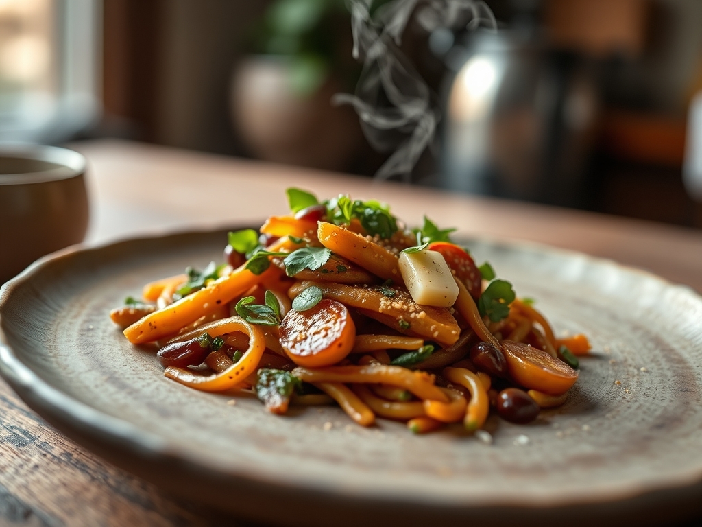 Ensalada de lentejas y queso