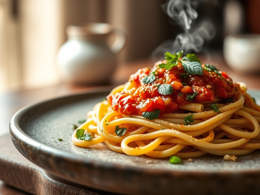 Pasta con salsa de queso rápida