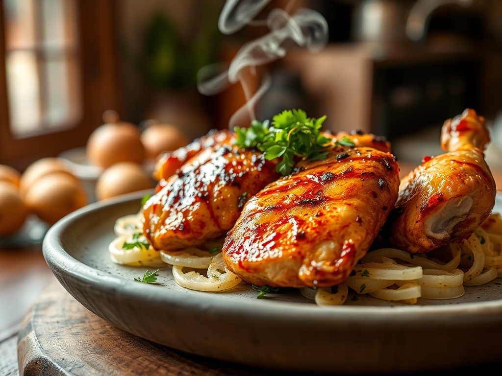 Pollo a la plancha jugoso