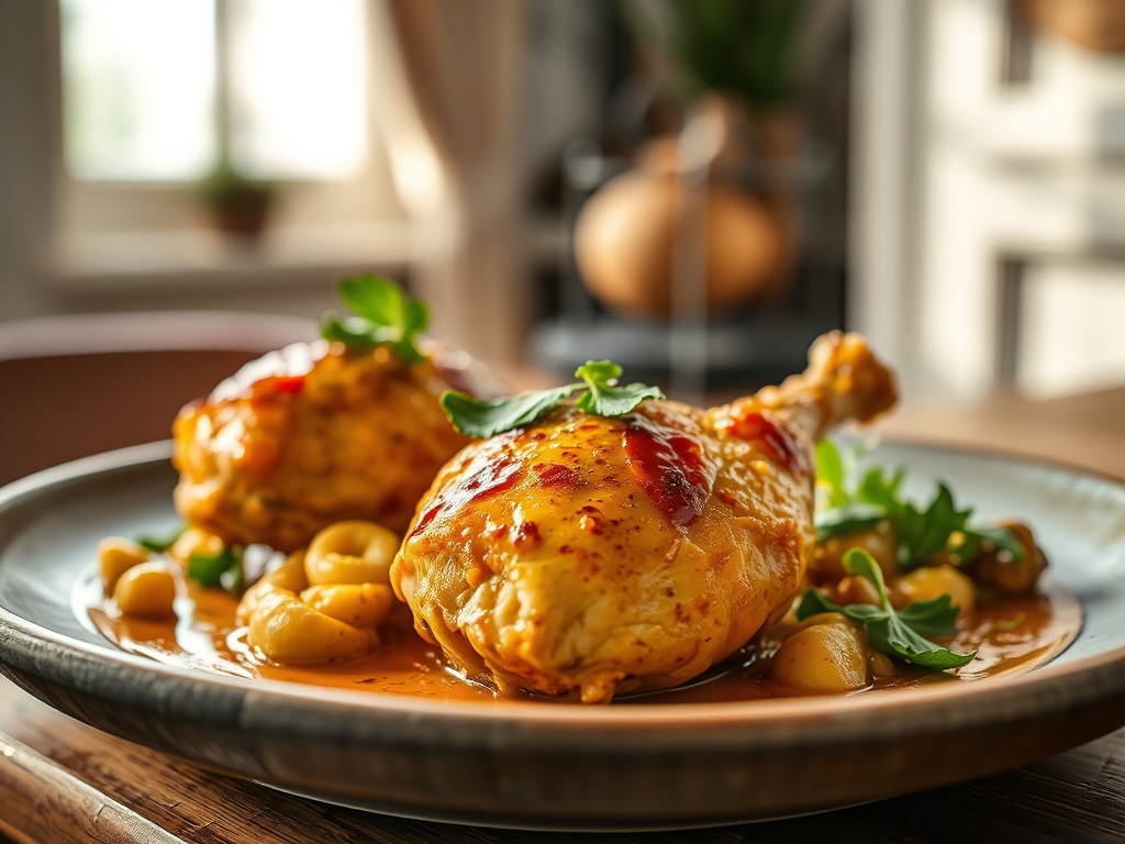 Pollo al curry veloz