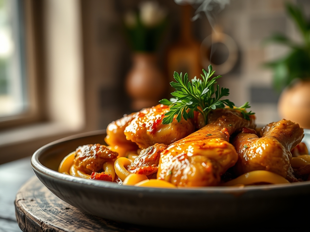 Pollo con almendras al wok
