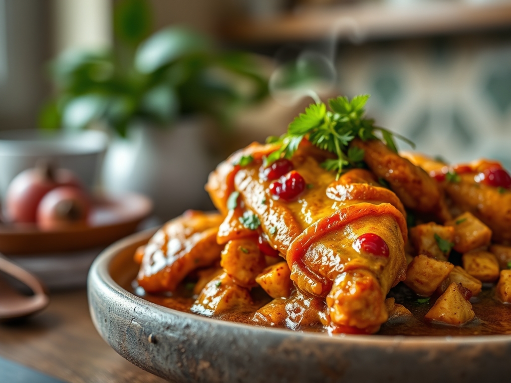 Pollo con especias marroquíes