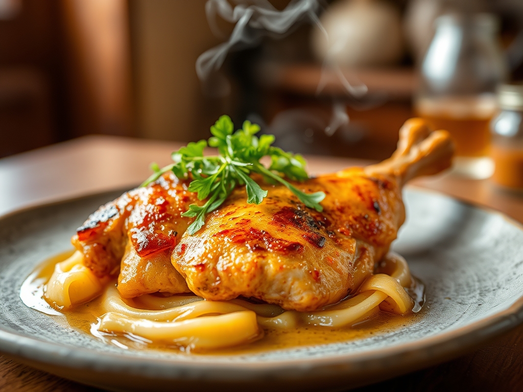 Pollo con mostaza y miel rápido