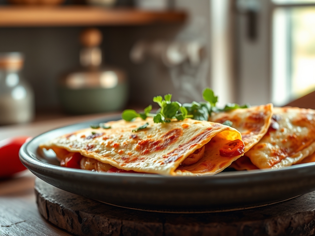 Quesadillas de pollo y pimiento