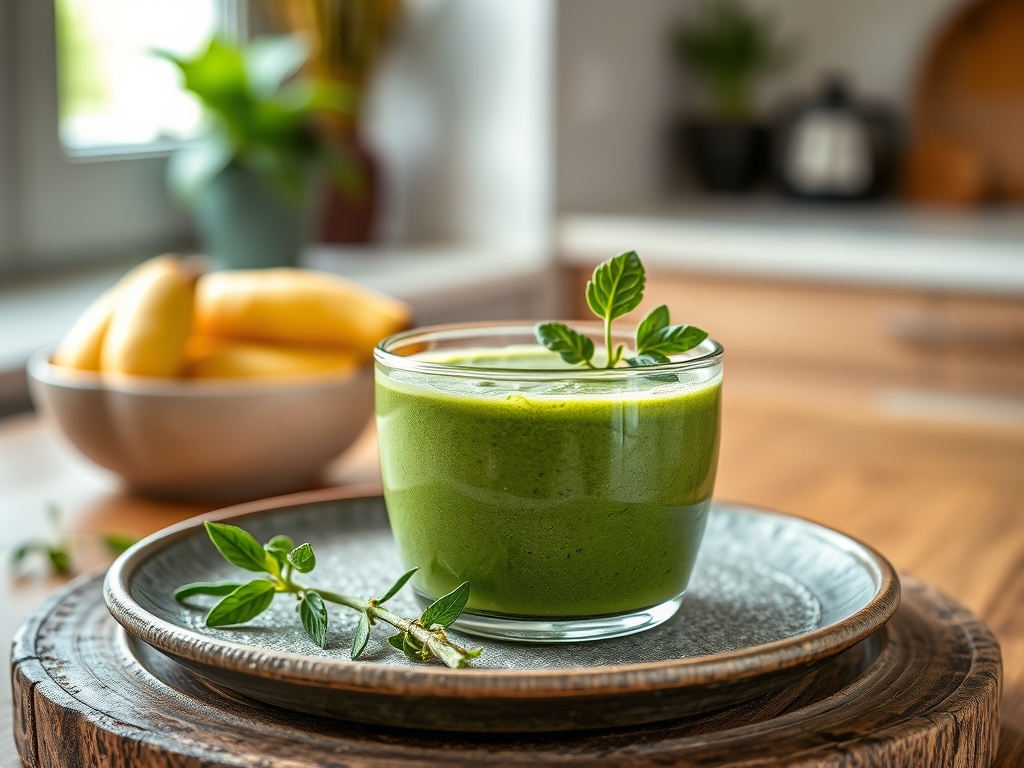 Smoothie de coco y espirulina
