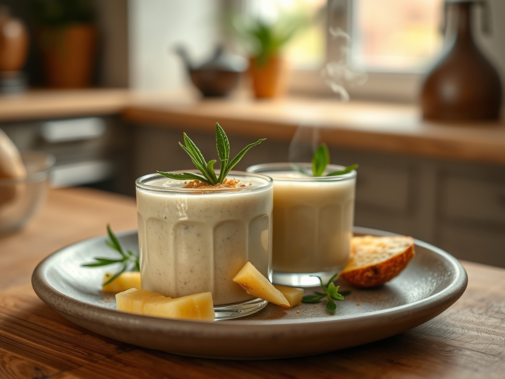 Smoothie de piña y menta