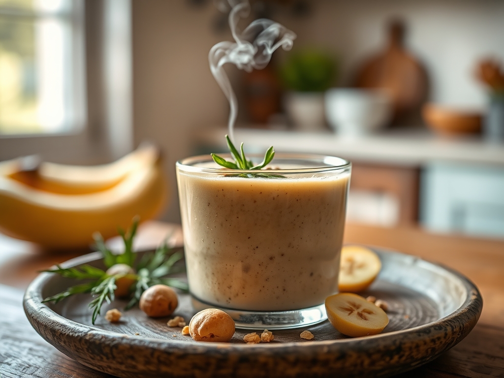 Smoothie de plátano y nuez