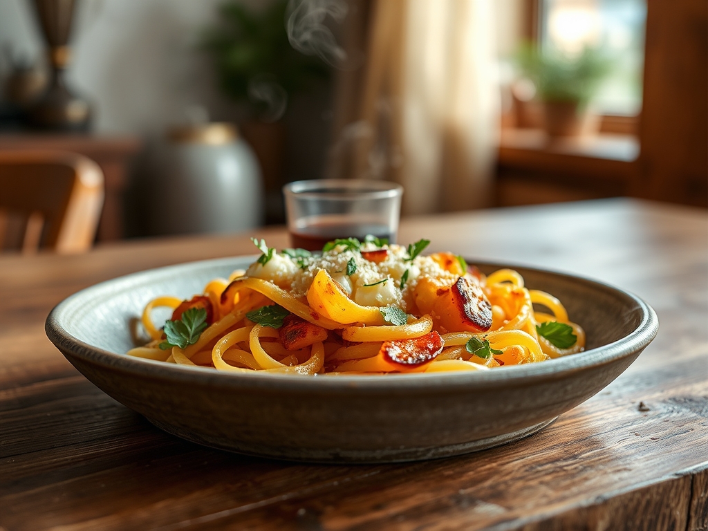Ensalada de pasta y huevo duro