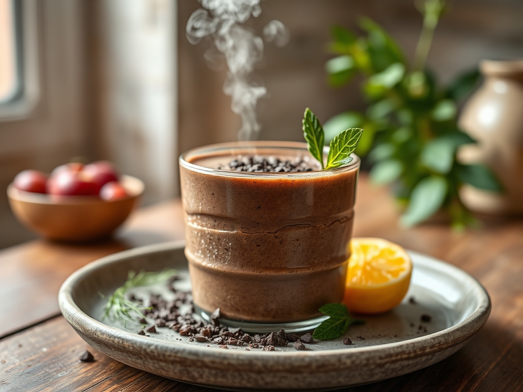 Smoothie de chocolate y dátil